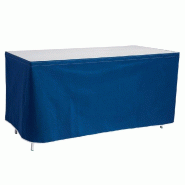 Devant de table bleu - Toile coton imperméable - L.120xH.55cm