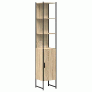Helloshop26 - Armoire de salle de bain gain de place moderne 33 x 33 x 185 cm rangement chic en bois d'ingénierie sonoma 02_0051972 - Bois massif 300