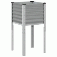 Helloshop26 - Jardinière bac lit surélevé plantes fleurs terrasse jardin 45 x 45 x 88 cm acier gris 02_0037614 - 3000217784578 Helloshop26 - Jardinière bac lit surélevé plantes fleurs terrasse jardin 45 x 45 x 88 cm acier gris 02_0037614 - 3000217784578