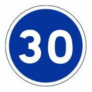 Panneau B25 - Vitesse minimale obligatoire