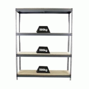 PROREGAL Étagère pour charges lourdes WOOD BEAST FOUR | HxLxP 200x210x45cm | 4 niveaux | Charge du compartiment 500kg | Gris - gris métal PR_RS14-53 PROREGAL Étagère pour charges lourdes WOOD BEAST FOUR | HxLxP 200x210x45cm | 4 niveaux | Charge du compartiment 500kg | Gris - gris métal PR_RS14-53