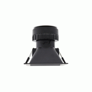 Spot encastré carré LED Pulcom 8W, 38°, sélecteur de température de couleur (2700K/3200K/4000K), finition noir mat, pour intérieur - Beneito & F