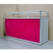 Vc 1004037 - comptoir pour magasin - vitrinemag - alu naturel poli
