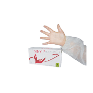 100 gants d'examens anti-virus à usage unique CE en vinyle poudré - GVPIN-IM03/VR_0