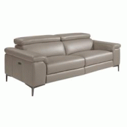AC ANGEL CERDA Angel Cerdá Canapé relax 3 places en cuir gris foncé 6122C 214 x 102 x 97 - gris fourrure 8435631020905 AC ANGEL CERDA Angel Cerdá Canapé relax 3 places en cuir gris foncé 6122C 214 x 102 x 97 - gris fourrure 8435631020905