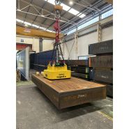 Aimant de levage électro-permanent EPMH 30 - triple sécurité - 30 000 kg - télécommande - pôles carrés_1