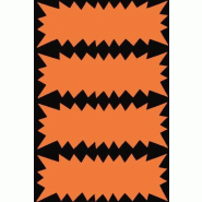 Apli Lot de 400 étiquettes carton 250 g/m², forme rectangulaire 3,5x9, coloris orange fond noir - 3270240664189