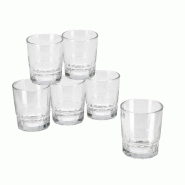BERGNER Lisbon - Lot de 6 verres à eau en cristal 256 ml - transparent verre Q5260