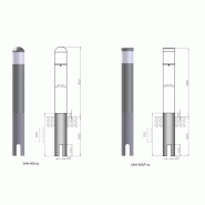 Borne lumineuse d'éclairage public - SAM 900/P - HID, halogène, fluorescente - 23-100W - Aluminium anodisé - 0.9m_1