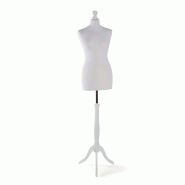 Buste femme couture pied tripode - blanc