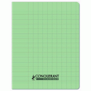 CONQUERANT Lot de 10 Cahier Classique PP piqué 17x22, 96p./48 feuilles 90g/m², Séyès, coloris vert pastel - 3020120225869