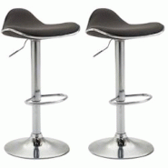 Décoshop26 - Lot de 2 tabourets de bar assise ergonomique en tissu gris foncé pied en trompette en métal 10_0004410 - gris 3000252088884 Décoshop26 - Lot de 2 tabourets de bar assise ergonomique en tissu gris foncé pied en trompette en métal 10_0004410 - gris 3000252088884