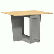 Décoshop26 - Table de salle à manger cuisine plateau de table à abattants en bois de pin massif gris DEC036908 - gris Bois massif 3000261466895 Décoshop26 - Table de salle à manger cuisine plateau de table à abattants en bois de pin massif gris DEC036908 - gris Bois massif 3000261466895