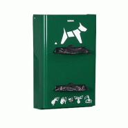 Distributeur propreté canine mural HYGECA - rouleaux - Vert Mousse_0