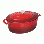 Grande cocotte ovale rouge 6L - 230 x 305 x 125 mm - VOGUE - 0615402037907