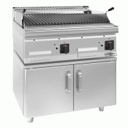 Grill à gaz à pierre de lave - 14 kW - Grille inclinable - Soubassement avec 2 portes   - Mario 700 | GGM -GLGK800-E-UBK800-E