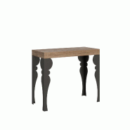 Itamoby Console Extensible 90X40/196 Cm Paxon Small Chêne Premium Nature Structure Anthracite - marron VE196COPXNPRE-QN-AN