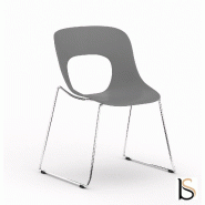 Lot de 4 sièges polyvalents Hole - Mobel Linea. - Gris_0