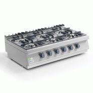 Mastro Plan de cuisson à gaz de table, 6 brûleurs 1200x730x300 mm - VIRTUS - inox MS712PCGT