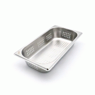 Maxima Récipient gastronorm - 1/3 GN - profondeur 6,5 cm - acier inoxydable - perforé – 32.5 × 17.6 × 6.5 cm - AKS-09367620