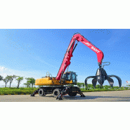 Pelle hydraulique SMHW48G5 - 48 tonnes, idéale pour environnements portuaires et industrie du bois