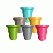 PLAST'UP ROTOMOULAGE Pots de fleurs rond xxl delight 760l-lot de 6 - MULTI - multicolore 0750122560868