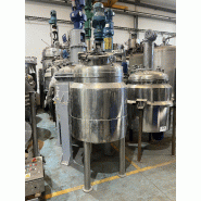 Réacteur lleal 300 litres inox 316 avec enveloppe et agitation d'occasion - référence                        :                         c4463