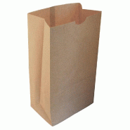 Sac SOS kraft brun 12x7x21cm - par 200