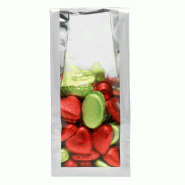 Sachet confiseur glossy blanc nacré -  80x40x200mm - par 50