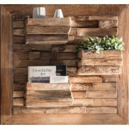 SIT Möbel Étagère murale avec 3 tablettes | Teck naturel | L 80 x P 20 x H 80 cm - marron Bois massif 07996-47 SIT Möbel Étagère murale avec 3 tablettes | Teck naturel | L 80 x P 20 x H 80 cm - marron Bois massif 07996-47