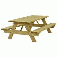 Table pique nique en bois 45 mm - TBLPNQRBS-JD01