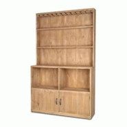 TRADIS Etagère d'exposition bouteilles et verre, 4 niveaux, bois massif - beige Bois massif 3701468413650