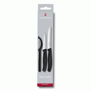 VICTORINOX Set 3 pièces Noir - Swiss Classic - noir inox 6.7113.31