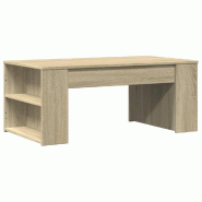 VidaXL Table basse chêne sonoma 102x55x42 cm bois d'ingénierie Modèle Atlas Logic - 831855