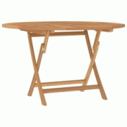 VidaXL Table pliable de jardin Ø 110x75 cm bois massif de teck - marron Bois massif 362618 VidaXL Table pliable de jardin Ø 110x75 cm bois massif de teck - marron Bois massif 362618