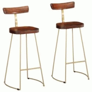 VidaXL Tabourets De Bar Lot De 2 49x43x103 Cm Bois De Manguier Massif - 4013518 VidaXL Tabourets De Bar Lot De 2 49x43x103 Cm Bois De Manguier Massif - 4013518