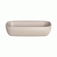 ADRIER - CC-0132-BEIG - (Pack de 4 unités) - Bol rectangulaire GN 1/3 x 7,5 cm prof. - Beige - beige plastique CC-0132-BEIG