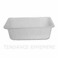 Barquette alimentaire barquette scellable pp blanc 1000  ref. Produit : bqscbc1la190