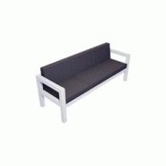 Canapé extérieur 3 places avec accoudoirs Alia Plein Air (Blanc - Gris foncé F078) - aluminium CANAP3P-ACC-9010-F078-TE2 Canapé extérieur 3 places avec accoudoirs Alia Plein Air (Blanc - Gris foncé F078) - aluminium CANAP3P-ACC-9010-F078-TE2