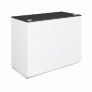 Comptoir Cage noir 1 tiroir 2 tablettes 120x60x93cm