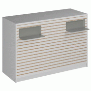 Comptoir Vertigo H T03 dble nat. L150cm - 3 tab.Coulis. 6tab.Amovib - blanc