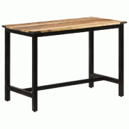 Décoshop26 - Table de salle à manger design industriel 110 x 60 x 76 cm bois de manguier et fer DEC036650 - Bois massif 3000261327233