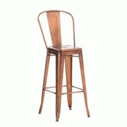 Décoshop26 - Tabouret de bar x1 avec repose-pied et dossier design industriel en métal couleur cuivre empilable 10_0004528 - 3000252157955 Décoshop26 - Tabouret de bar x1 avec repose-pied et dossier design industriel en métal couleur cuivre empilable 10_0004528 - 3000252157955