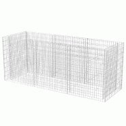 Helloshop26 - Jardinière lit surélevé plantes fleurs jardin à gabion acier 270 x 90 x 100 cm 02_0001275 - 3000076451536