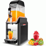 Leevot machine à granita professionnelle X-120 - cuve 12L - compresseur 550W - entraînement magnétique - éclairage led - noir X-120
