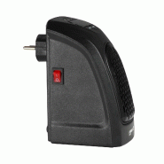 Mini chauffage à prise murale 400W noir Raydan Home - noir plastique 26051
