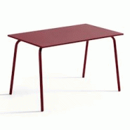 Oviala Business Table de jardin en acier 120 x 70 cm pourpre - violet acier 113903 Oviala Business Table de jardin en acier 120 x 70 cm pourpre - violet acier 113903