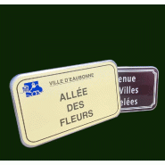 Panneau de rue bords arrondis en aluminium