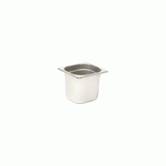 Plateau gastronorme Comas GN 1/6 CM.17,6 x 16,2 x 6,5 h en acier inoxydable 18/10 - gris Acier inoxydable 18/10 8425734105913