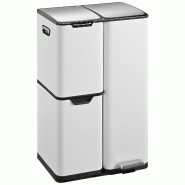 Poubelle de cuisine tri sélectif 60L Blanc Kitchen Move - blanc 3666162011611